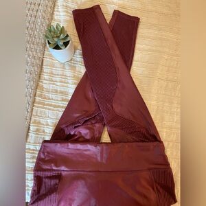 Fabletics Leggings | Khloe Kardashian Collection | Red | Never Worn | Pattern